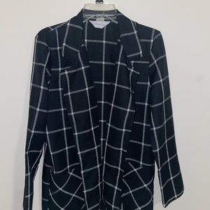 Black, White Checkered Blazer
